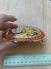 Western Buckle Gold Silver Red Longhorn Horseshoe Cowboy Fit 2 » Hebilla Vaquero