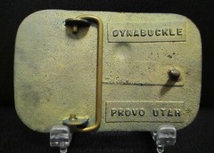 Rocky Mountain Machinery Company RM Trademark Logo Brass Belt Buckle Colorado CO