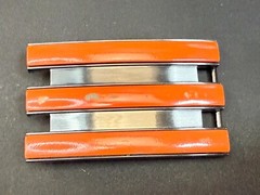 Adidas Golf Trophy Used Vintage Orange On Black Colored Stripes Belt Buckle