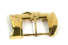 1987 KIESELSTEIN CORD STERLING LARGE 2PC GOLD PLATE BELAIR BUCKLE 4-3/4&Prime; x 3.25&Prime;