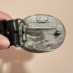 Resistol Mens 34 Black Genuine Leather Western Belt Siskiyou Wyoming Buckle