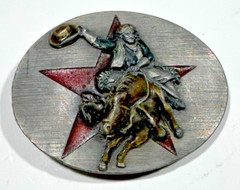Bronco Buster Cowboy Rodeo Western Cowboy Vintage 1994 Belt Buckle Bergamot VTG