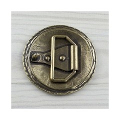 Circle round belt buckle brass buckle belt removable clasp
