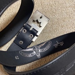 Titleist BV Pierced Belt Buckle Belt Golf Mens Wear Silver Buckle Size L Japan