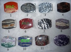 Handcrafted, Jasper, Agate Gemstone Belt Buckle polished natural stone- Pick 1