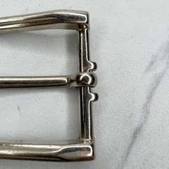 Square Silver Tone Simple Basic Belt Buckle