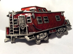 Vintage Train Caboose Belt Buckle Great American Buckle Co