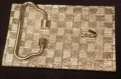 Nice Patriotic U.S Flag Belt Buckle – Silver Tone – Glass Sparkling Beads – VGC