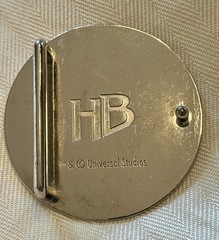 Hellboy Belt Buckle Universal Studios Comic Con Hell Boy Silver Tone Red Enamel