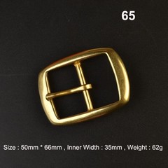 Solid Brass Pin Buckle for Leather Craft Making Belt Replacement 35mm Width