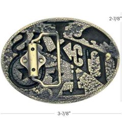State of Texas Flag Logo Belt Buckle Longhorn Armadillo Alamo Star Bronze finish