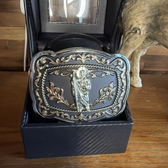 Western Style Saint Jude Buckle Hebilla Vaquero San Judas