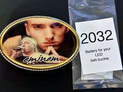 Eminem Slim Shady Led Multi Color Light Flashing Belt Buckle W/ Fresh Battery!