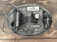 1983 Western Cowboy Bergamot Brass Works, INC. Belt Buckle