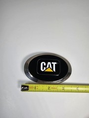 Vintage CAT CATERPILLAR Belt Buckle Tractor CHROME Big Diesel