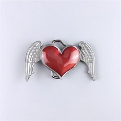 Vintage Enamel Heart Angel Wings Gurtelschnalle Boucle de ceinture