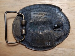 Fire Department Firefighter Fireman Firetruck Belt Buckle 1991 Responder VINTAGE