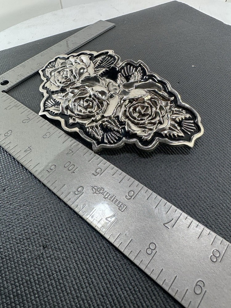 Famous Stars & Straps Triple Rose Belt Buckle Travis Barker Y2K Blink-182