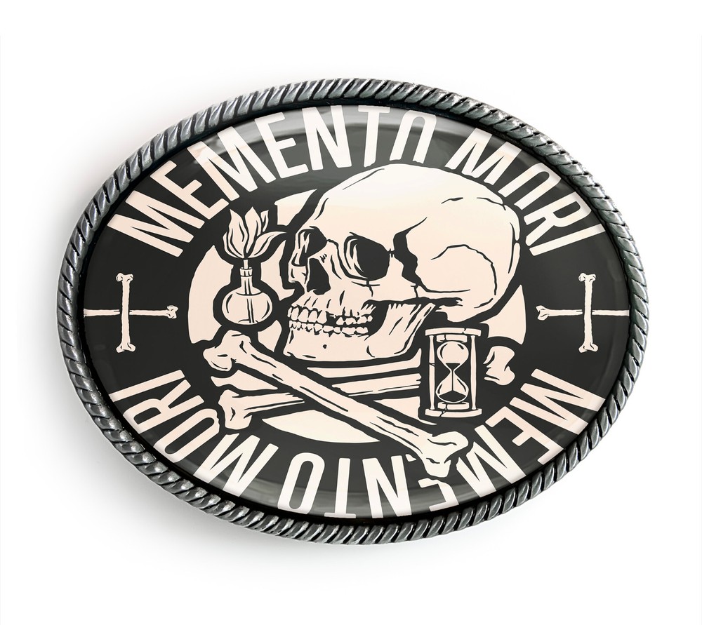 Memento Mori Belt Buckle – Gothic Skull Belt Buckle – 134