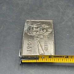 Vintage Geronimo 1907 Native American Apache Belt Buckle Western Americana Metal