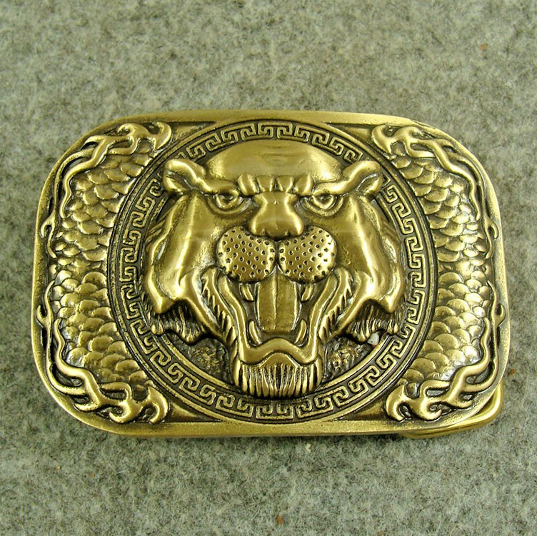 Heavy duty Brass “ Tiger ” Belt Buckles For 1.5&Prime; Plate Pin Buckle Z202