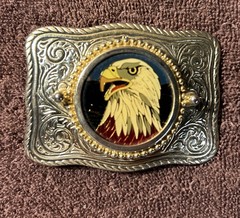 Vintage 3” American Bald Eagle Belt Buckle *Made In USA*