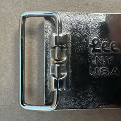 Vintage LEE Jeans Monogram Belt Buckle (70s) Cowboy/Western K ORANGE SPARKLE! K