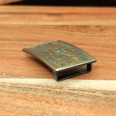 60s Rectangular American Bowling Congress Logo Eagle Solid Brass Belt Buckle