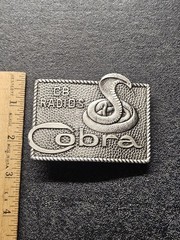 Vintage Cobra CB Radios Belt Buckle Lewis Buckles Chicago Advertising Snake Logo
