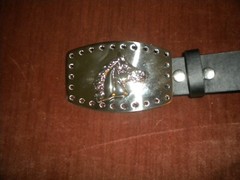 BRAND NEW BIG HORSE HEAD BUCKLE SILVER BUCKLE SIZE 4 X 2.75 ONLY BUCKLE
