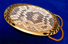 Real Eastern Rattlesnake Insert Belt Buckle made in USA