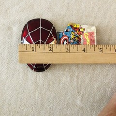 Marvel Comics Spider-Man Mask Metal Belt Buckle Vintage 1990s