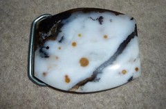 Polka Dot Jasper Handcrafted Buckle & Bola set Natural stone