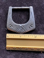 Lot of 3 silver belt buckles, southwestern style, one made in Italy