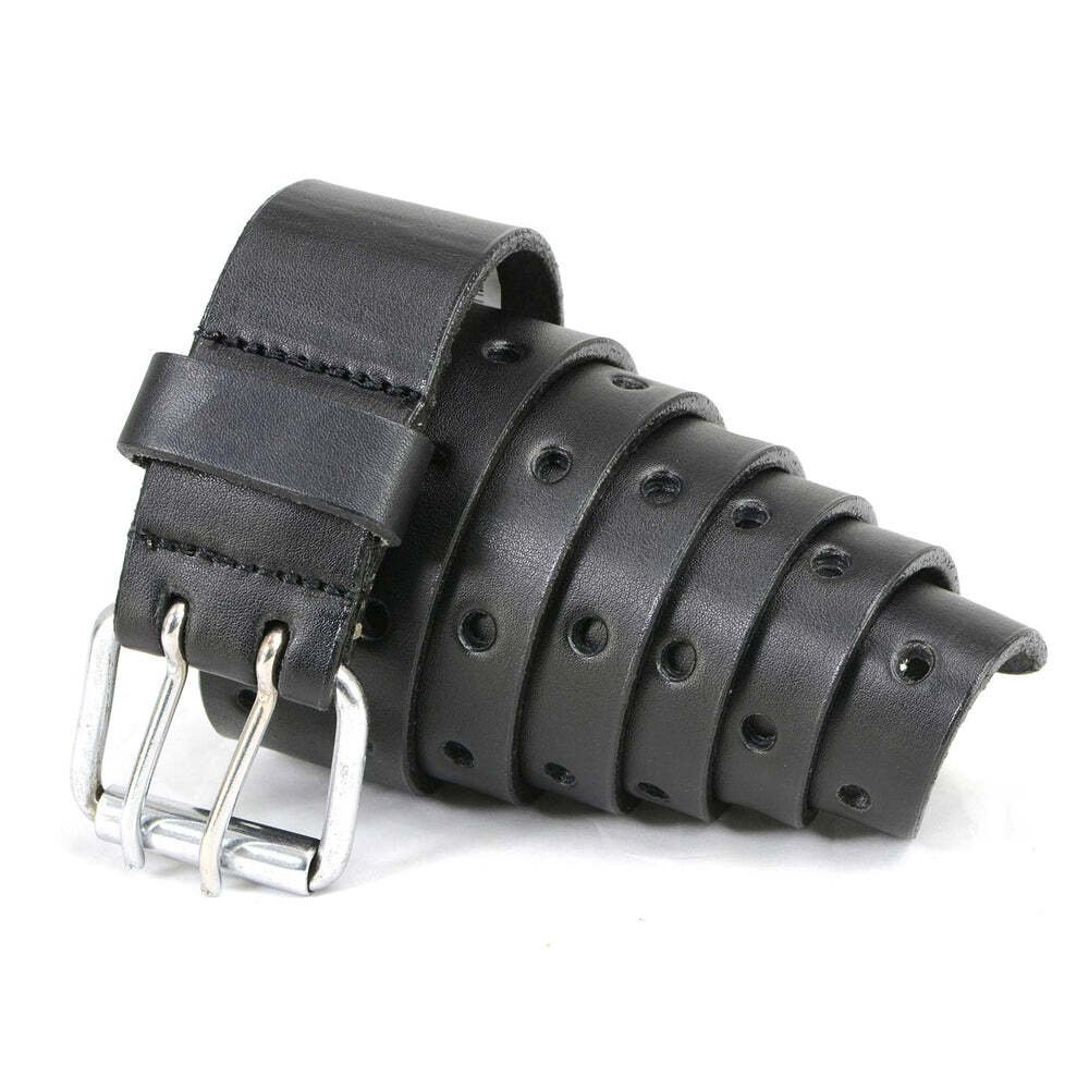 Milwaukee Leather MP7121 Men&rsquo;s Double Prong Genuine Leather Belt w/ Buckle