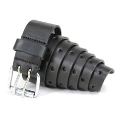 Milwaukee Leather MP7121 Men&rsquo;s Double Prong Genuine Leather Belt w/ Buckle