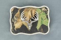 Nocona Mens Mossy Oak Buck Skull Buckle 37958