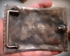 Native Style Eagle Carved Hand Made Design Sterling Silver Turquoise Buckle Belt