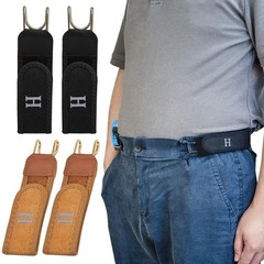 Adjustable No-Buckle Elastic Belt Invisible Metal Hook Stretch Waistband Unisex