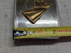 1970s vintage HORSE HEAD belt buckle NICKEL SILVER cowboy WESTERN rodeo