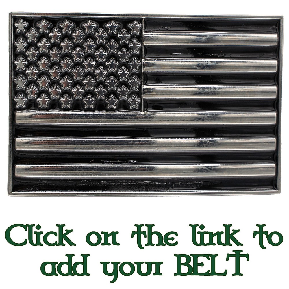 USA Flag Metal Belt Buckle Biker UK Stars & Stripes Patriotic Zinc Alloy