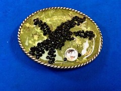 Unique IVAN western belt buckle – Stone Art Artisan pattern starfish design