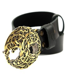 World Tree belt buckle, Old Norse Scandinavian Nordic Celtic Pagan runic Tree