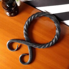 Hand Forged Viking Troll Cross Belt Buckle Medieval Iron Norse Amulet