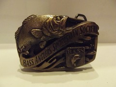 Vintage Belt Buckle Bass Anglers Sportsman Society Fishing