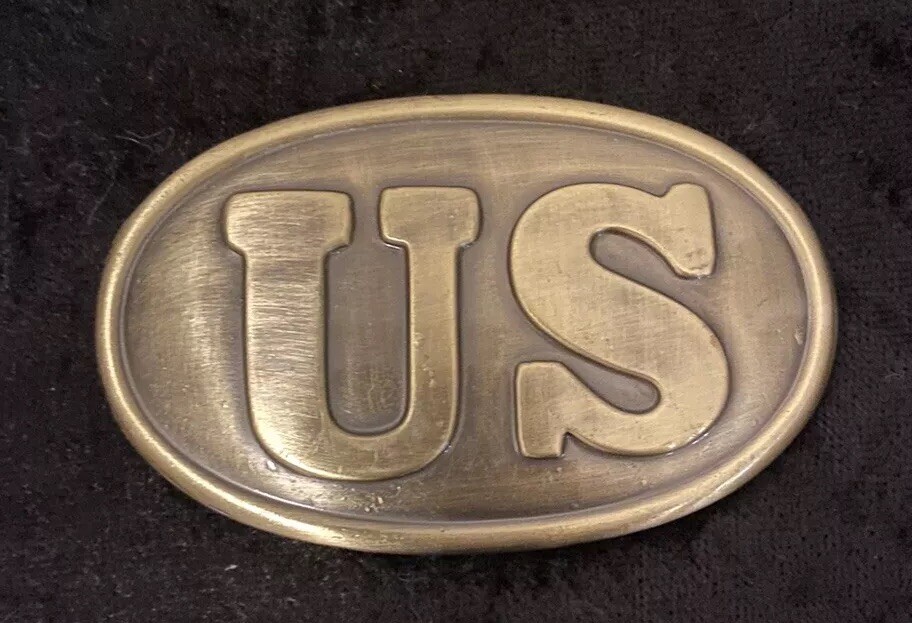 New Men’s Brass Oval US Belt Buckle