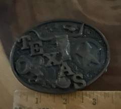 Montana Silversmiths Texas Belt Buckle Longhorn Cowboy Western Vintage