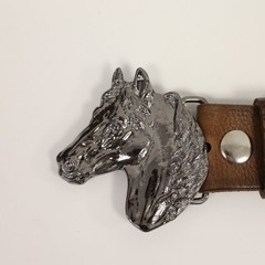 Masculine Horse Head Belt Buckle Gunmetal – Biker & Rock Style