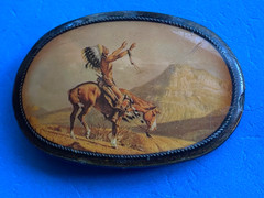 Early Pacifica Belt Buckle The Prayer Of Native American Chief By Frank McCarthy