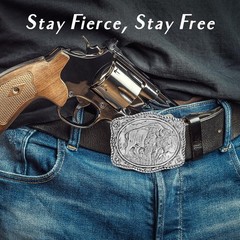Western Belt Buckles for Men Cowboy American Patriotic Buffalo Belt Buckle
